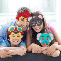 HAOORYX 12Pcs Cocomelon Felt Masks Theme Party Supplies Costumes Parties Dress Up Favors Super Baby JoJo Masks Photo Booth Prop Cosplay Pretend Play Accessories Gift for Kids Boys Girls