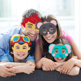 HAOORYX 12Pcs Cocomelon Felt Masks Theme Party Supplies Costumes Parties Dress Up Favors Super Baby JoJo Masks Photo Booth Prop Cosplay Pretend Play Accessories Gift for Kids Boys Girls
