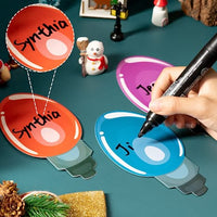 Haooryx 105Pcs Christmas Light Banner Bulletin Board Set Colorful Bulb Patterned Paper Cut-Outs Blackboard Border Nametag Decoration for Christmas Party Home School Classroom Whiteboard Window Decor