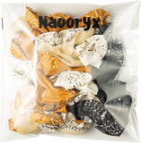 Haooryx 50Pcs Gold Graduation Balloons Decorations, Class of 2022 Graduate Congrats Grad Decoration Confetti Latex Balloon Decor Supplies for School Prom Graduate Celebration (Gold, Black and White)