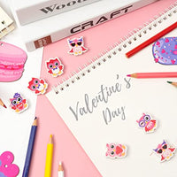 Haooryx 60Pcs Valentine Owl Mini Eraser for Kids Bulk Novelty Owl Pencil Eraser 3D Desk Puzzle Erasers Pet for Student Homework Reward Classroom Prizes Valentine's Day Party Favor Gift Filler Supplies