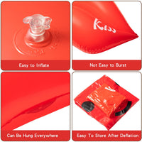 Haooryx 4 Pack Inflatable Heart Lips Toys, Inflate Red Lip Heart for Wedding Ceremony Party Favor Home Outdoor Yard Garden Blow Up Decoration Engagement Anniversary Bridal Shower Decor Supplies