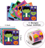 Haooryx 300PCS Make-a-Face Halloween Character Scene Roll Sticker Witch Vampire Pumpkin Make Your Own Face Halloween Stickers Craft for Kids Halloween School DIY Sticker Game Art Crafts Party Favors
