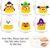 Haooryx 60PCS Halloween Candy Corn Shaped Mini Eraser for Kids Bulk, Novelty Corn Pencil Erasers 3D Desk Puzzle Erasers Pet for Student Homework Classroom Prizes Trick or Treat Party Gift Filler Favor