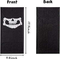 Haooryx Halloween Grim Reaper Costume Accessories Set- Grim Reaper Plastic Scythe, Ghost Face mask and Skeleton Long Gloves Scary Death Cosplay Suit for Halloween Costume Party Photo Booth Props