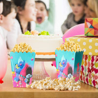 HAOORYX 30 Pack Trolls party popcorn boxes, Candy Container, Trolls Themed Party Decoration Supplies,Great for movie night movie party theme, theater themed decorations or Carnival party circus