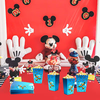 HAOORYX 30 Pack Mickey Popcorn Boxes for Party Decoration Supplies, Treat Box Popcorn Buckets Candy Cookie Snack Containers for Baby Shower, Movie Nights, Carnivals, Theme Birthday Party Favors