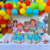 HAOORYX 18 Pack Cocomelon Party Favor Boxes- Paper Candy Treat Box Party Supplies, Cute Chocolate Cookie Snack Container for Baby Shower Goodie Bag Cocomelon Theme Birthday Parties Return Gift Package