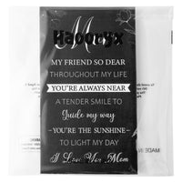 Haooryx Mom Hangable Canvas Poem Gifts, I Love You Mom Canvas Wall Art Gift for Mother from Son Daughter Mother's Day Birthday Gift Thanksgiving Day Christmas Present Home Bedroom Living Room Decor