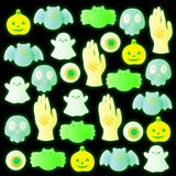 Haooryx 28PCS Glow In The Dark Halloween Mochi Toys Pumpkin Ghost Bat Squishies Squeeze Stress Relief Anxiety Toys for Kids Halloween Treat Goody Bags Filler Classroom Prize Bulk Party Favors