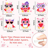 Haooryx 60Pcs Valentine Owl Mini Eraser for Kids Bulk Novelty Owl Pencil Eraser 3D Desk Puzzle Erasers Pet for Student Homework Reward Classroom Prizes Valentine's Day Party Favor Gift Filler Supplies