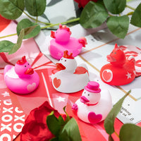 Haooryx 20Pcs Rubber Duckies Toys, Novelty Pink Unicorn Ducks Wedding Anniversary Birthday Party Favors Bathtub Decoration Baby Shower Decor Ducky Classroom Exchange Gift for Kids