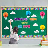 Haooryx 83Pcs Soaring High with God’s Love Bulletin Board Set, Faith Religious Sunday School Paper Cutout Classroom Trim Borders for School Classroom Blackboard Whiteboard Window Wall Decoration