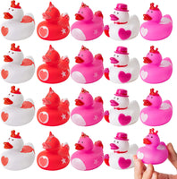Haooryx 20Pcs Rubber Duckies Toys, Novelty Pink Unicorn Ducks Wedding Anniversary Birthday Party Favors Bathtub Decoration Baby Shower Decor Ducky Classroom Exchange Gift for Kids