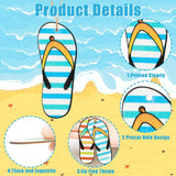 Haooryx 31PCS Summer Flip Flop Hanging Wood Ornaments Decorations Hawaii Beach Slippers Theme Wooden Slices Gift Tags Pendant with Rope Tree Ornament for Home Summer Luau Tropical Party Favors Supply