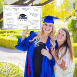 Haooryx 2022 Graduation Large Signature Guest Book Board Congrats Grad Congratulations Greeting Card for Class of 2022 Student Graduation Party Supplies Personalized Sign Decoration (Blue and Gold)