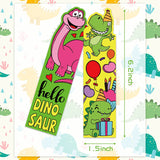 Haooryx 72Pcs Color Your Own Dinosaur Bookmarks, Kids DIY Coloring Blank Bookmarks Dinosaur Theme Book Marks for Teacher Student Classroom Rewards Supplies Paper Art Craft Kit Party Gift Bag Fillers