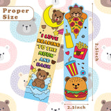 Haooryx 72Pcs Color Your Own Bear Bookmarks, Bear Theme Kids DIY Bookmarks Coloring Blank Bookmarks for Kids Birthday Gift Teacher Student Classroom Reading Club Rewards Supplies Paper Art Craft Kit