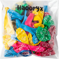 Haooryx 50Pcs Hawaii Graduation Balloons Kit Class of 2023 Graduation Party Decoration Congrats Grad Confetti Latex Balloon Decor Supplies for High School College Graduation Party Decor Accessories