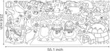 Haooryx Giant Polar Animals Themed Coloring Poster 4.6 x 2ft Large Jumbo Frozen Friends Blank Paper Banner with Penguin Polar Bear Coloring Tablecover Decoration for Kids DIY Art Craft Activity Supply