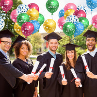 Haooryx 50Pcs Hawaii Graduation Balloons Kit Class of 2023 Graduation Party Decoration Congrats Grad Confetti Latex Balloon Decor Supplies for High School College Graduation Party Decor Accessories