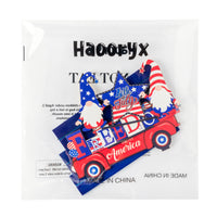 Haooryx 3Pcs Patriotic Wooden Centerpieces Table Decoration, 4th of July Independence Day Table Topper Signs God Bless America Wood Craft Center Piece Decor for Patriotic Party Memorial Day Home Decor