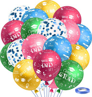 Haooryx 50Pcs Hawaii Graduation Balloons Kit Class of 2023 Graduation Party Decoration Congrats Grad Confetti Latex Balloon Decor Supplies for High School College Graduation Party Decor Accessories