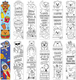 Haooryx 72Pcs Color Your Own Bear Bookmarks, Bear Theme Kids DIY Bookmarks Coloring Blank Bookmarks for Kids Birthday Gift Teacher Student Classroom Reading Club Rewards Supplies Paper Art Craft Kit